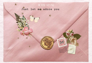 Pink Envelope Postcard