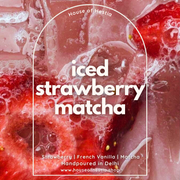 iced strawberry matcha candle