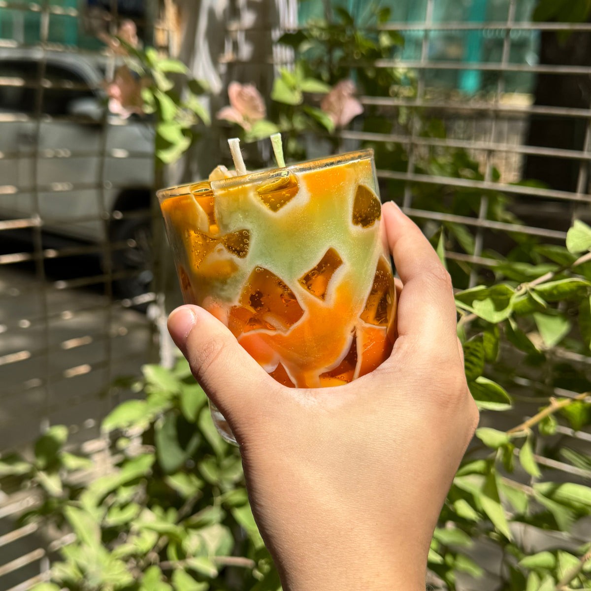 iced mango matcha candle