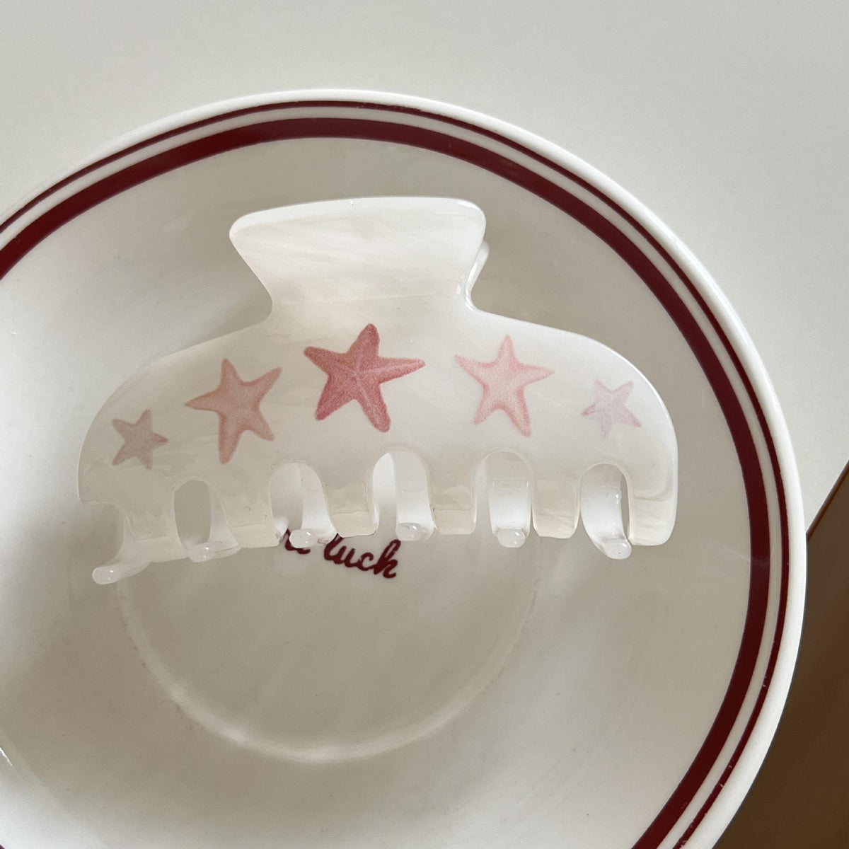 White Starfish Hair Claw Clip