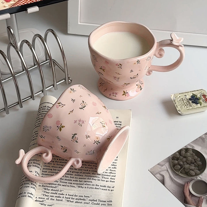 Butterfly Floral Mug