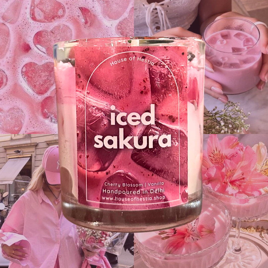 iced sakura candle