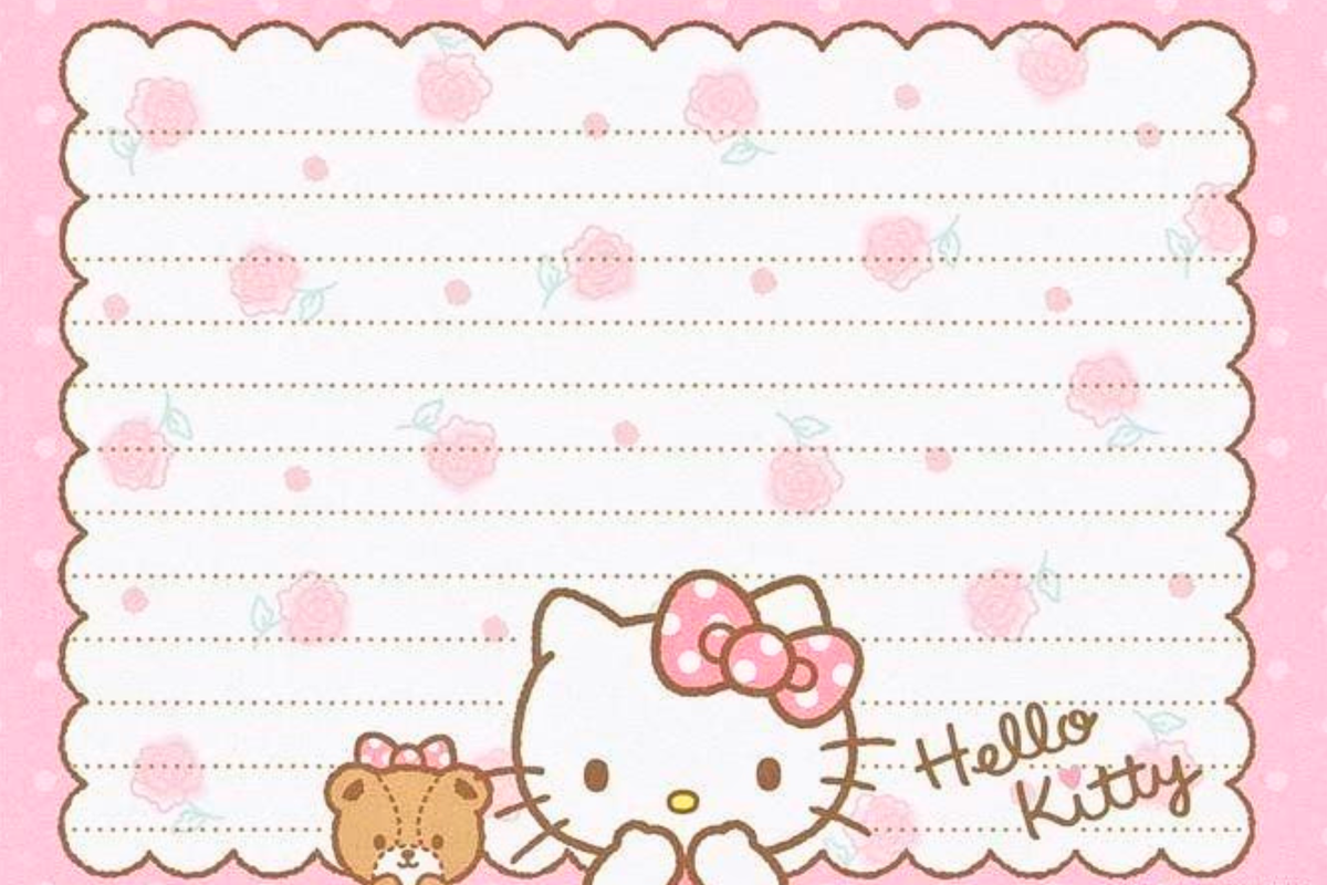Pink Hello Kitty Postcard