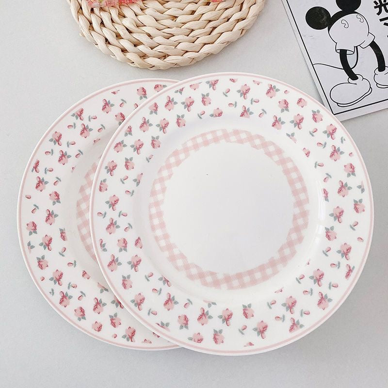 Floral Gingham Plate