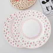Floral Gingham Plate
