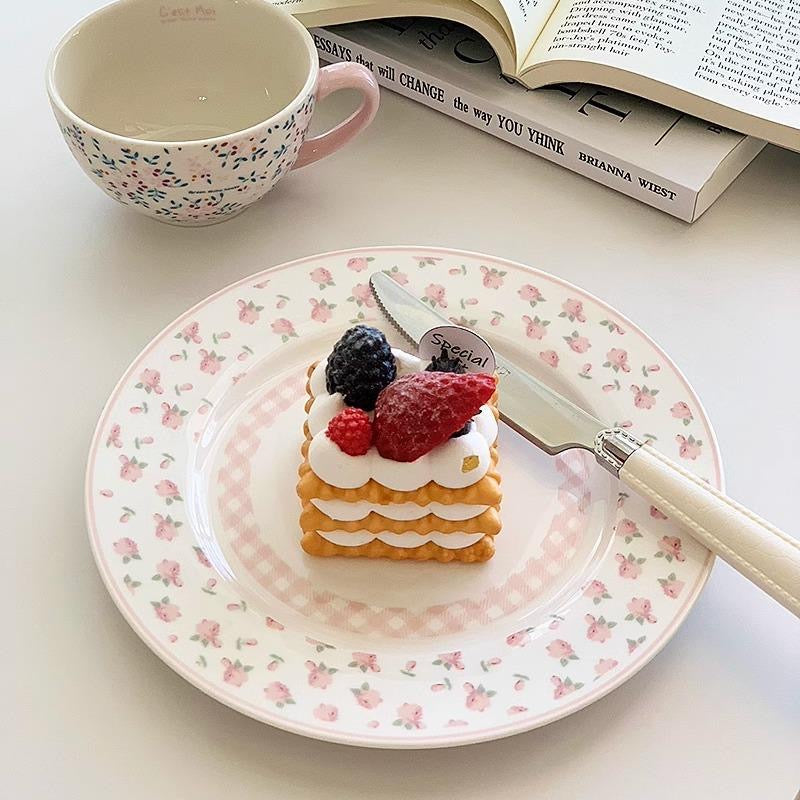 Floral Gingham Plate