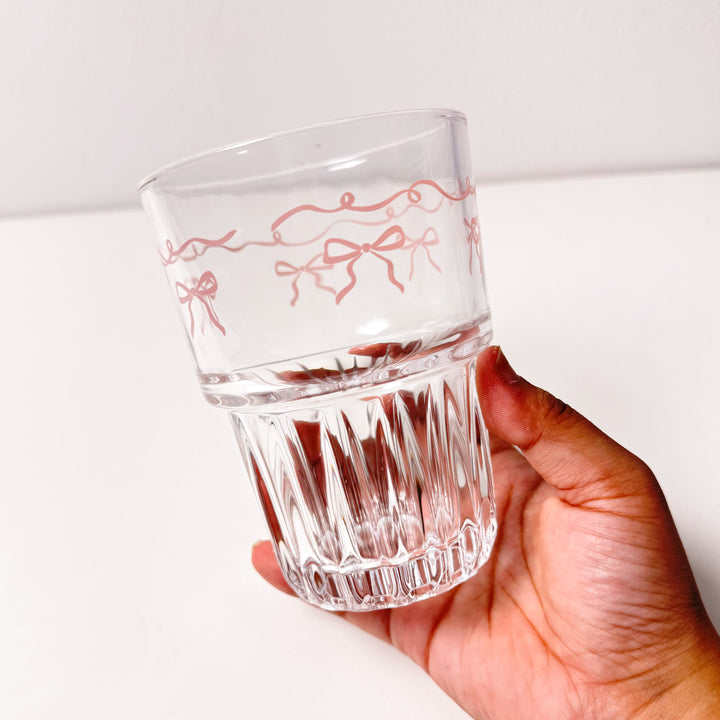 Swirly Pink Bow Tumbler
