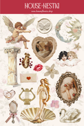 Greek valentine Sticker Sheet