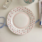 Floral Gingham Plate