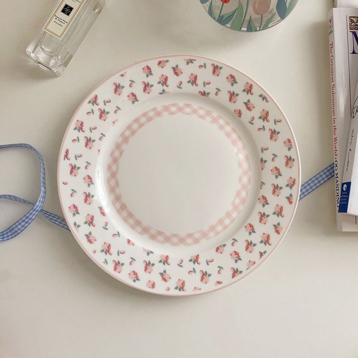 Floral Gingham Plate