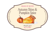 Autumn Skies & Pumpkin Spice label by House of Hestia: pumpkin spice
