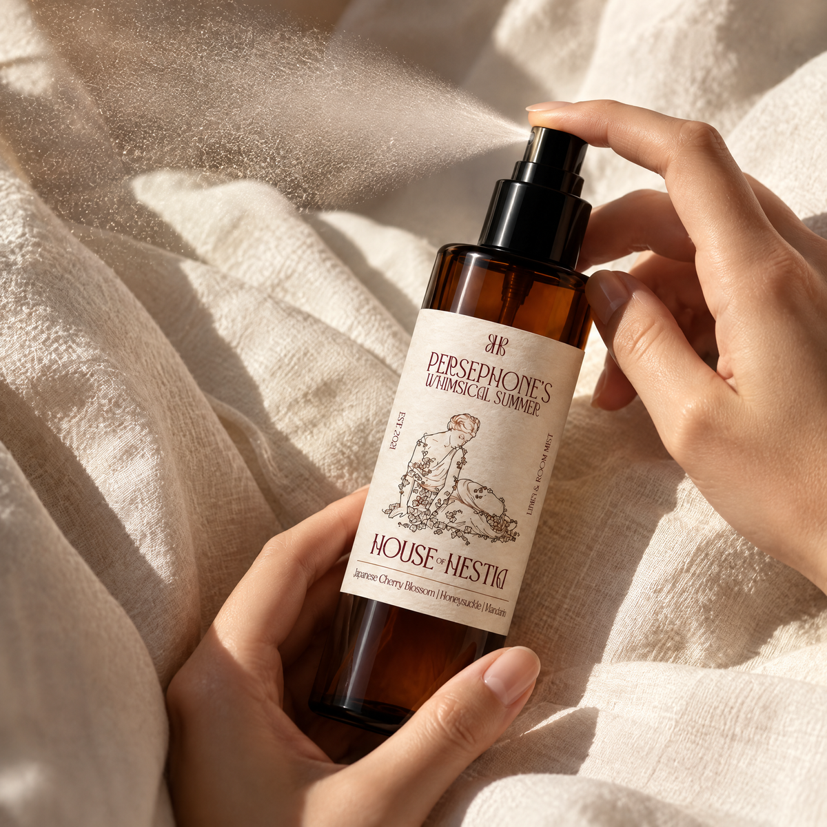 Persephone’s Whimsical Summer Linen Mist