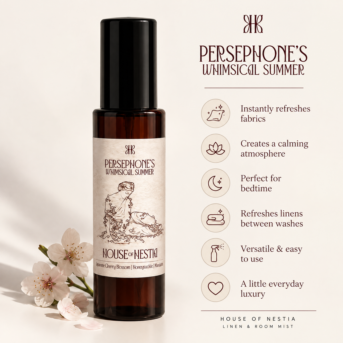 Persephone’s Whimsical Summer Linen Mist