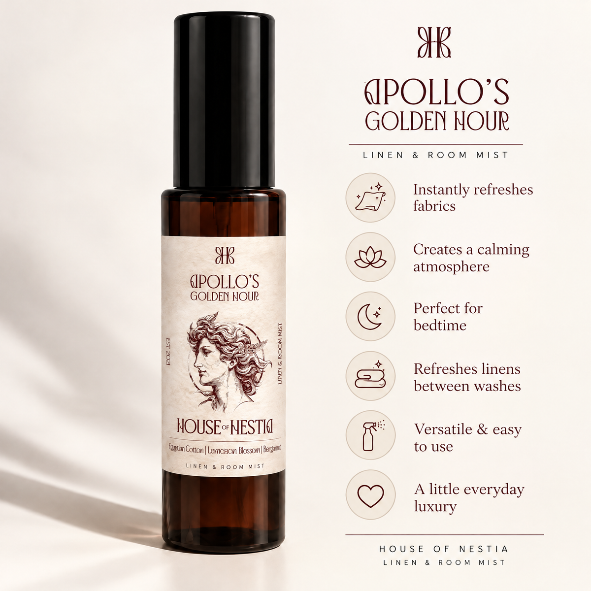 Apollo's Golden Hour Linen Mist