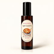 Apple Caramel Pie linen mist by House of Hestia in an amber bottle