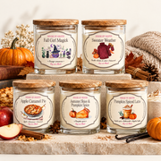 House of Hestia Autumn Affair candle bundle - five candles stacked